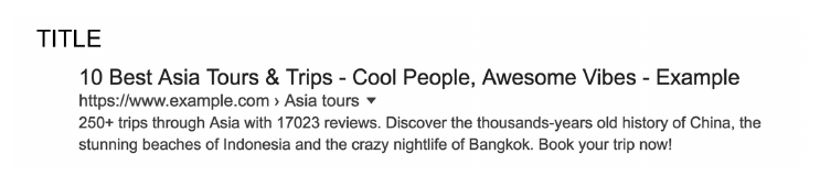 A Google result with its title line marked